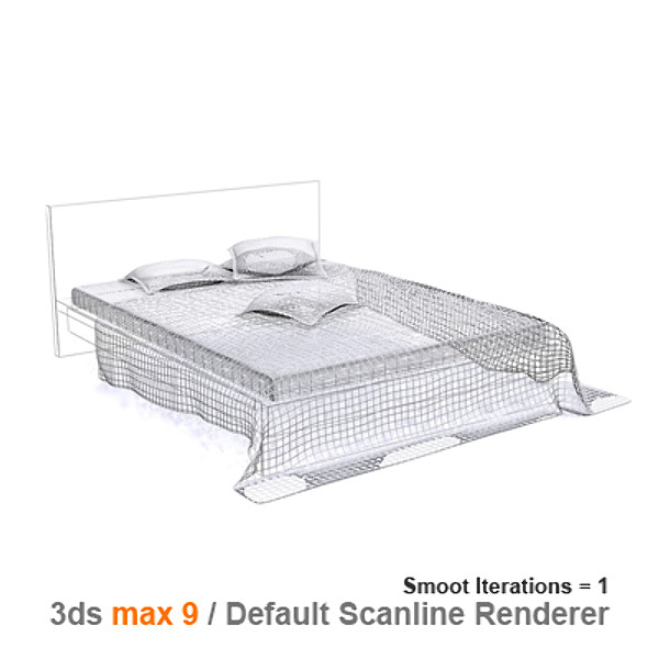 architectural visualization bedside cabinet 3d model - MALM bed 160 with bedside cabinet by lajhar